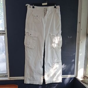 GUC Garage White Cargo Pants Size Small Pockrts For Everything